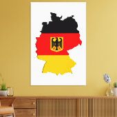Duitsland-kaart Canvas Afdruk (Insitu (Woonkamer))