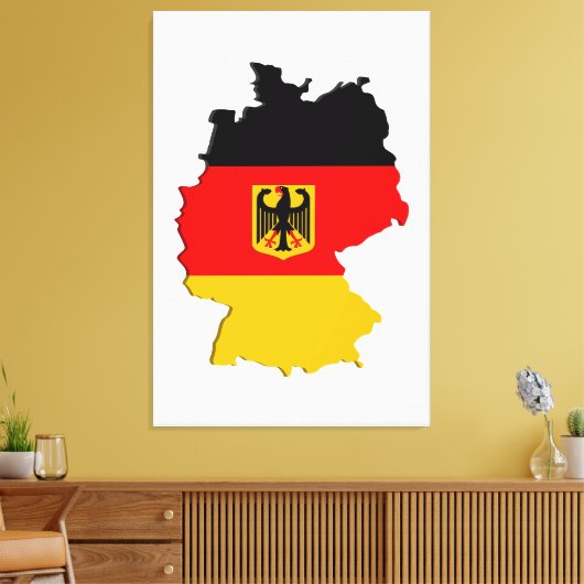 Duitsland-kaart Canvas Afdruk (Insitu (Woonkamer))