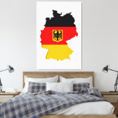 Duitsland-kaart Canvas Afdruk (Insitu (Slaapkamer))