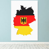 Duitsland-kaart Canvas Afdruk (Insitu (Houten vloer))