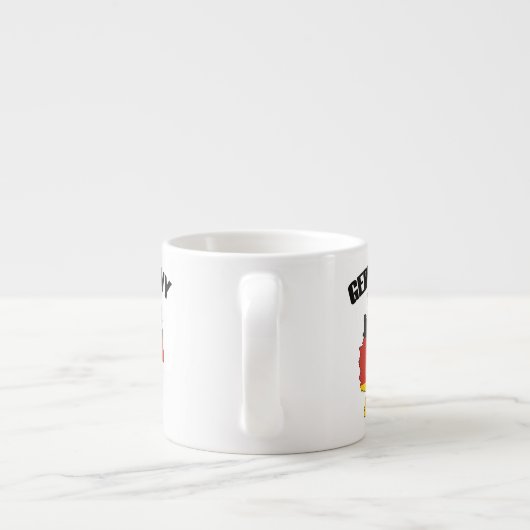 Duitsland - Kaart - Duitse vlag - Duits reizen Espresso Kop (Achterkant)