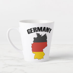 Duitsland - Kaart - Duitse vlag - Duits reizen Latte Mok