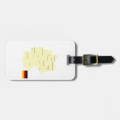 Duitsland Kaart met Staten en Hoofdsteden Bagagelabel (Voorkant horizontaal)