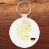 Duitsland Kaart met Staten en Hoofdsteden Sleutelhanger (Voorkant)