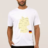 Duitsland Kaart met Staten en Hoofdsteden T-shirt (Voorkant)