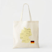 Duitsland Kaart met Staten en Hoofdsteden Tote Bag (Voorkant)