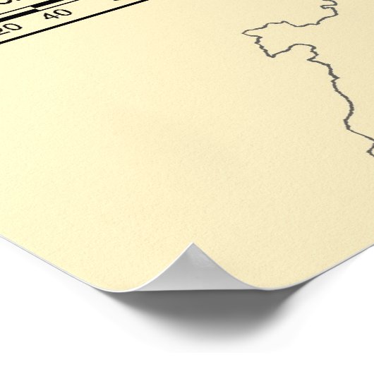 Duitsland-kaart Poster (Hoek)