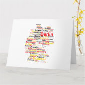 Duitsland kaart Silhouette Towns Cities Flag Berli (Gele Bloem)