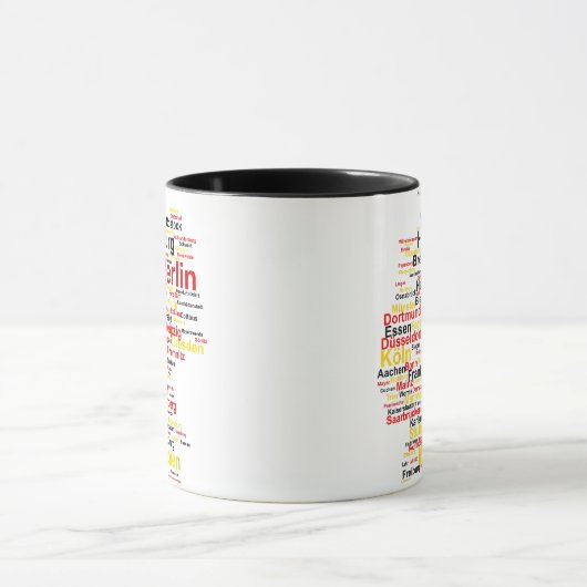 Duitsland kaart Silhouette Towns Cities Flag Berli Mok (Midden)