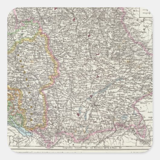 Duitsland - kaart vierkante sticker (Voorkant)