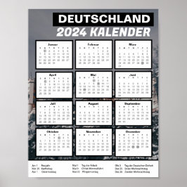 Duitsland Kalender Downloaden 2024 Pdf Duits Poster