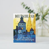 Duitsland, kastelen, wijngaarden briefkaart (Staand voorkant)