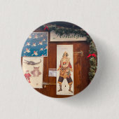 Duitsland kerstmarkt München Ronde Button 3,2 Cm (Voorkant)