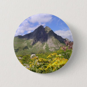 DUITSLAND: knop Schilderachtig Duitsland Ronde Button 5,7 Cm