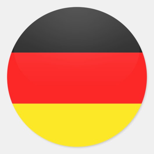Duitsland kwaliteit Vlag Cirkel Ronde Sticker (Voorkant)