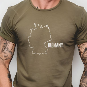 Duitsland Landkaart Omtrek Duitse grens T-shirt