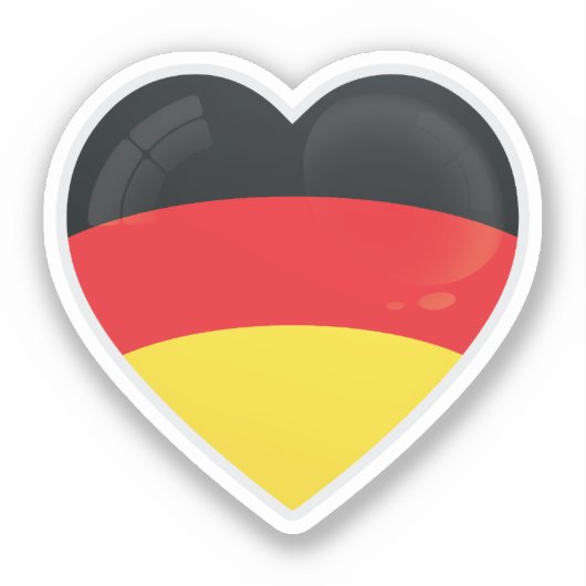 Duitsland Love Flag Sticker (Voorkant)