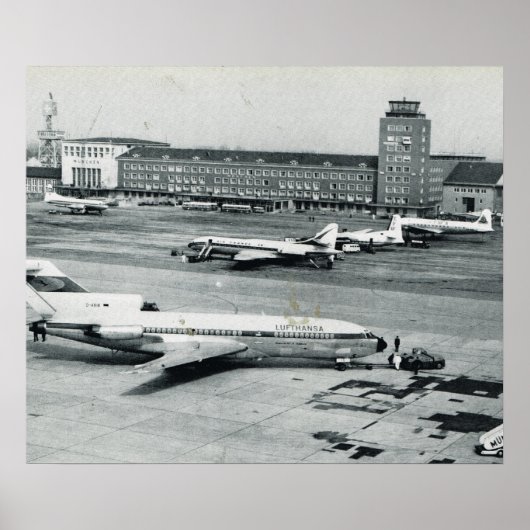  Duitsland, luchthaven München, jaren vijftig Poster (Voorkant)