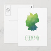Duitsland Map Briefkaart (Voorkant / Achterkant)