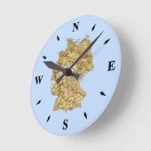 Duitsland Map Clock Ronde Klok (Hoek)