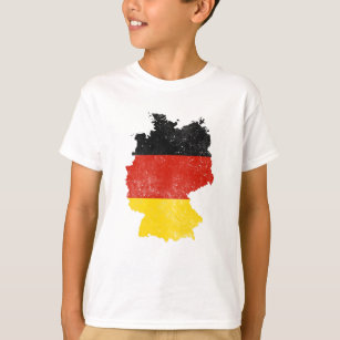 Duitsland Map Flag Gift T-shirt