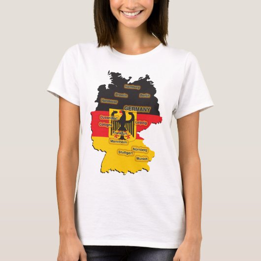 Duitsland Map T-shirt (Voorkant)