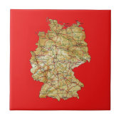 Duitsland Map Tile Tegeltje (Voorkant)