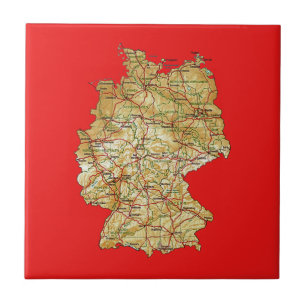 Duitsland Map Tile Tegeltje