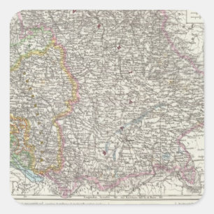 Duitsland Map Vierkante Sticker
