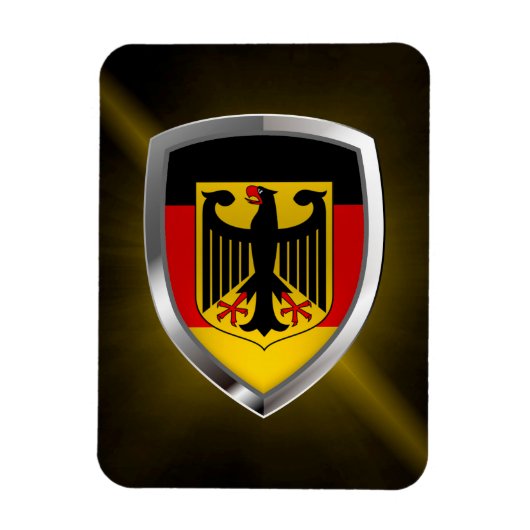 Duitsland Metallic Emblem Magneet (Verticaal)