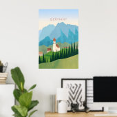Duitsland Minimale Reisposter Poster (Thuiskantoor)