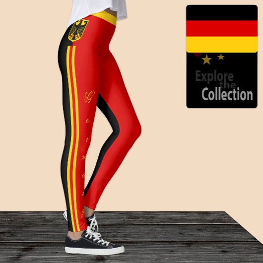 Duitsland mode leggings, Duitse vlag / sport Leggings