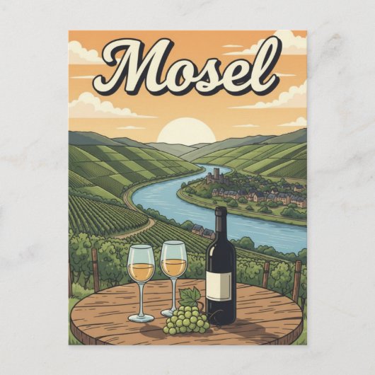 Duitsland Mosel Travel Briefkaart (Voorkant)