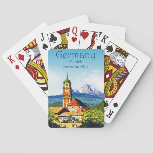 Duitsland München Bavarian Alps Travel Plays Pokerkaarten (Achterkant)