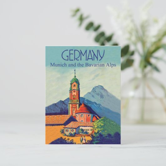 Duitsland, München en Beierse Alpen Briefkaart (Staand voorkant)