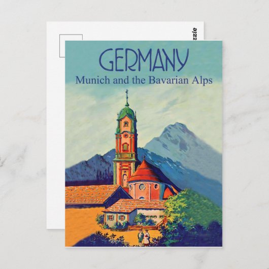 Duitsland, München en Beierse Alpen Briefkaart (Voorkant / Achterkant)