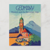 Duitsland, München en Beierse Alpen Briefkaart (Voorkant)