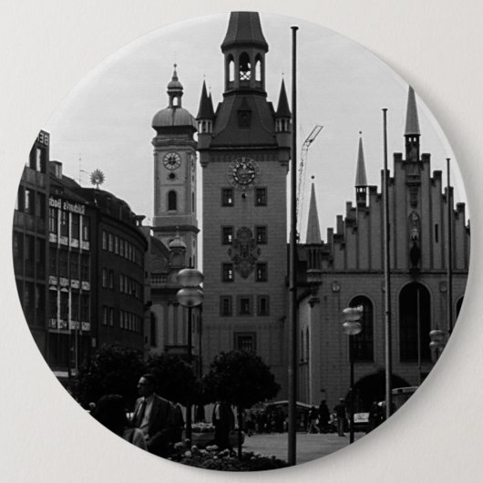  Duitsland München Kerk Marienplatz 1970 Ronde Button 6,0 Cm (Voorkant)