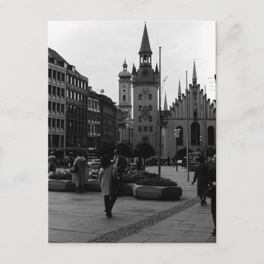  Duitsland München Kerk Marienplatz Briefkaart (Voorkant)