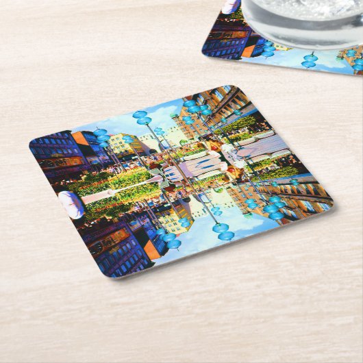 Duitsland München Towngate Karistor Kartonnen Onderzetters (Schuin)