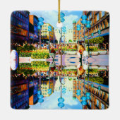 Duitsland München Towngate Karistor Keramisch Ornament (Achterkant)