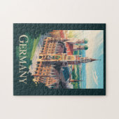 Duitsland Munich Illustration Travel Art Vintage Legpuzzel (Horizontaal)