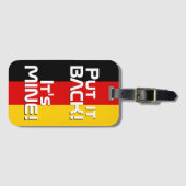 Duitsland National Flag Funny Patriotic Bagagelabel (Voorkant (horizontaal))