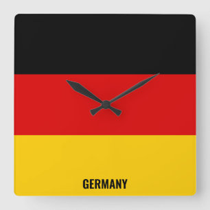Duitsland National Flag Patriotic Vierkante Klok