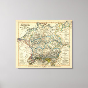 Duitsland Nederland België Canvas Afdruk
