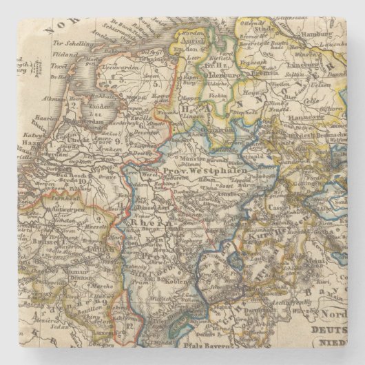 Duitsland, Nederland en België Stenen Onderzetter (Voorkant)