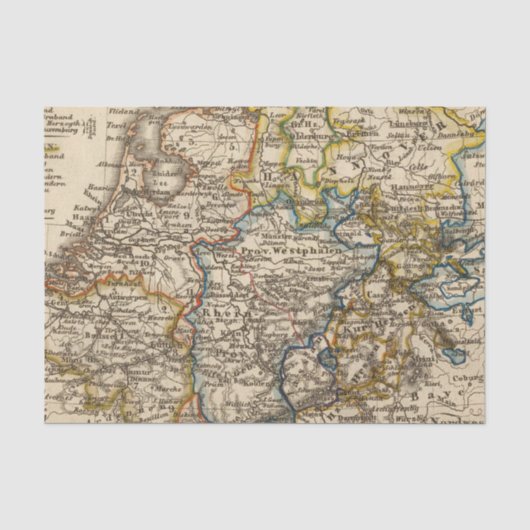 Duitsland, Nederland en België Tissuepapier (Voorkant)