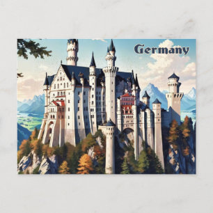 Duitsland Neuschwanstein Castle Briefkaart Vintage