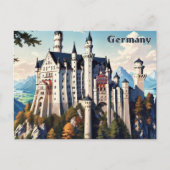 Duitsland Neuschwanstein Castle Briefkaart Vintage (Voorkant)
