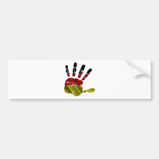 DUITSLAND NICE HAND FLAG PRODUCTS BUMPERSTICKER (Voorkant)